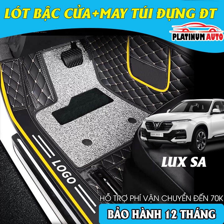 Thảm lót sàn ô tô 6D Vinfast LUX SA thành cao, tràn viền bậc cửa