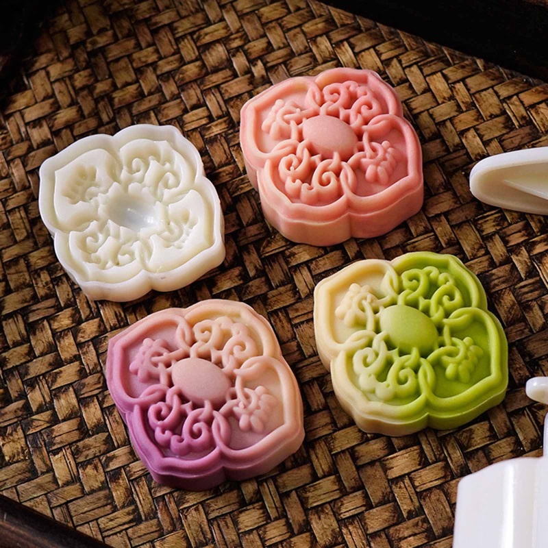 Khuôn Làm Bánh Trung Thu Dạng Nhấn 50g DIY Phong Cách Trung Hoa
