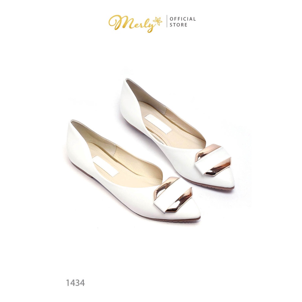 Giày Búp Bê Mũi Nhọn Merly 1434 Giày Big Size Nữ