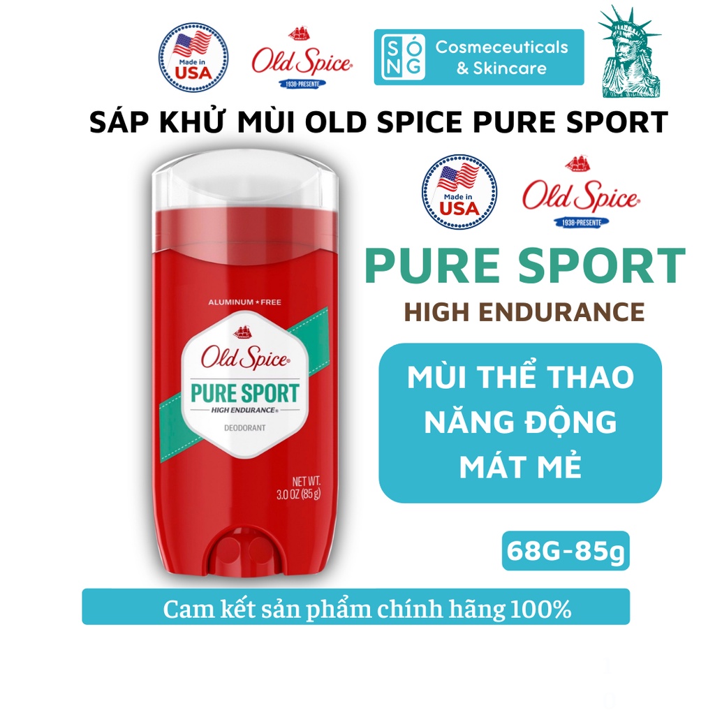 [AUTH] Sáp Khử Mùi Old Spice Pure Sport Nhập Khẩu Mỹ