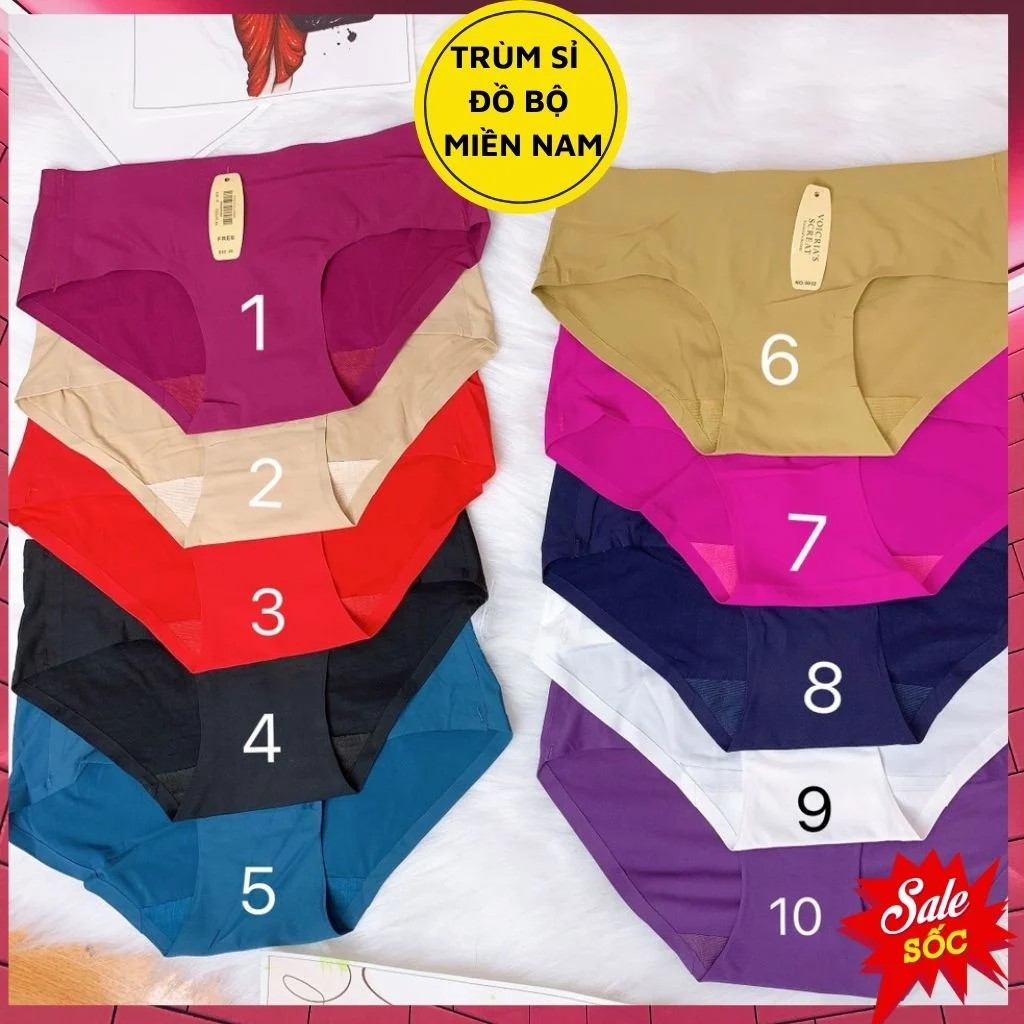 [KÈM VIDEO THẬT]Quần Lót Nữ Đúc Su thun lạnh cao cấp không đường may mềm mại kháng khuẩn được chọn màu mẫu