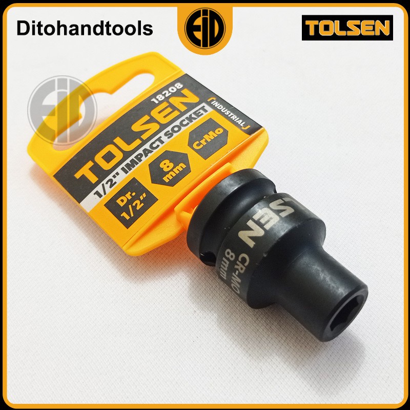 Đầu tuýp đen công nghiệp 1/2 8mm Tolsen 18208