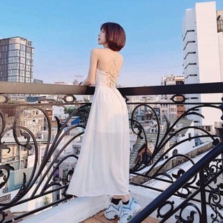 Đầm Maxi Hở Lưng quyến rũ và sang trọng