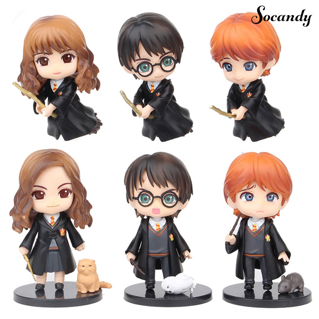 Set 6 Mô Hình Nhân Vật Hoạt Hình Harry Potter Dùng Để Trang Trí Bánh Kem