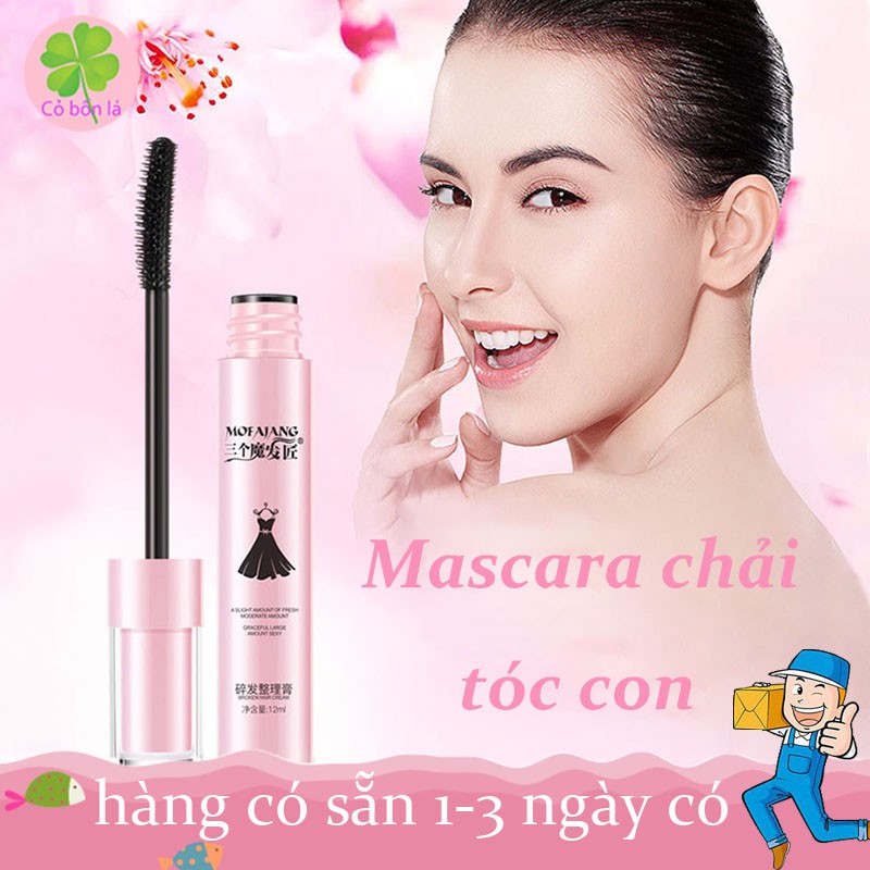 Chải tóc Mascara tạo kiểu tóc đẹp vuốt tóc con gọn vào nếp phụ kiện