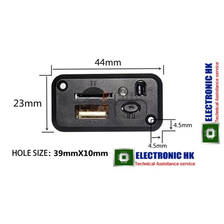 Bộ giải mã MP3 mini 5V12V. Gồm Đầu đọc thẻ USB, Bộ khuếch đại âm thanh được cài đặt Máy nghe nhạc MP3 MP4