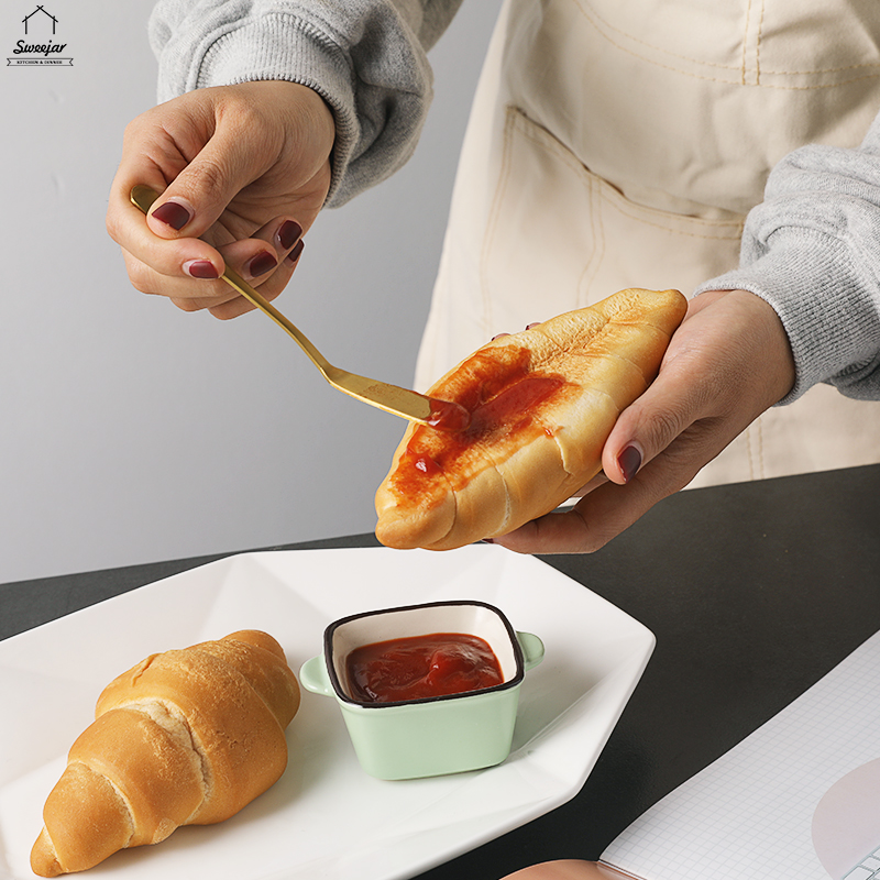 Đĩa đựng nước chấm SWEEJAR bằng gốm có hai tay cầm tiện lợi