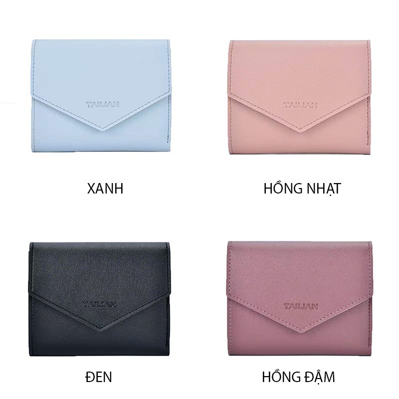 ( SHOP 3 ) ( Hàng sẵn ) Ví Nữ Mini Cầm Tay Chính Hãng TAILIAN Gấp 2 Nhỏ Gọn Nhiều Ngăn Đựng Tiền Đựng Thẻ Tiện Dụng Siêu