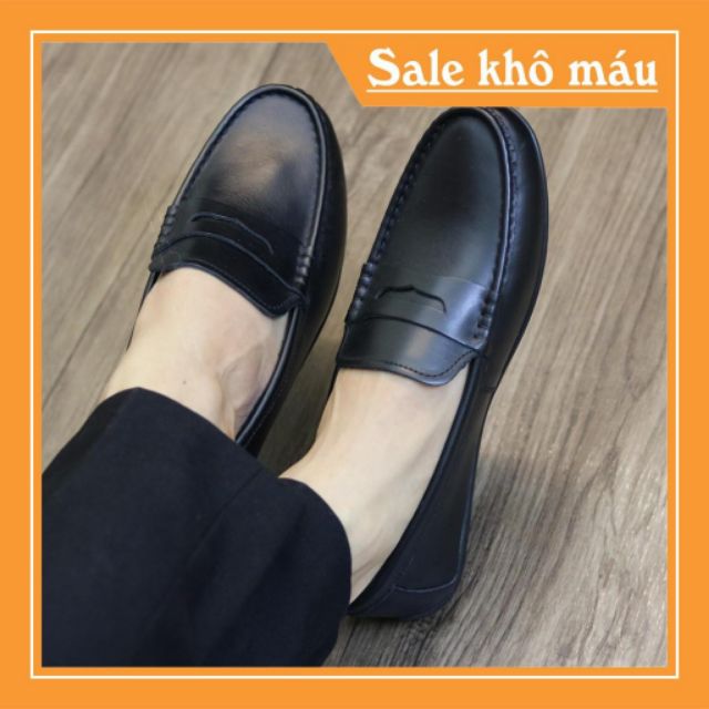 Giày lười size to 44/44/46/47/48 chất da bò thật