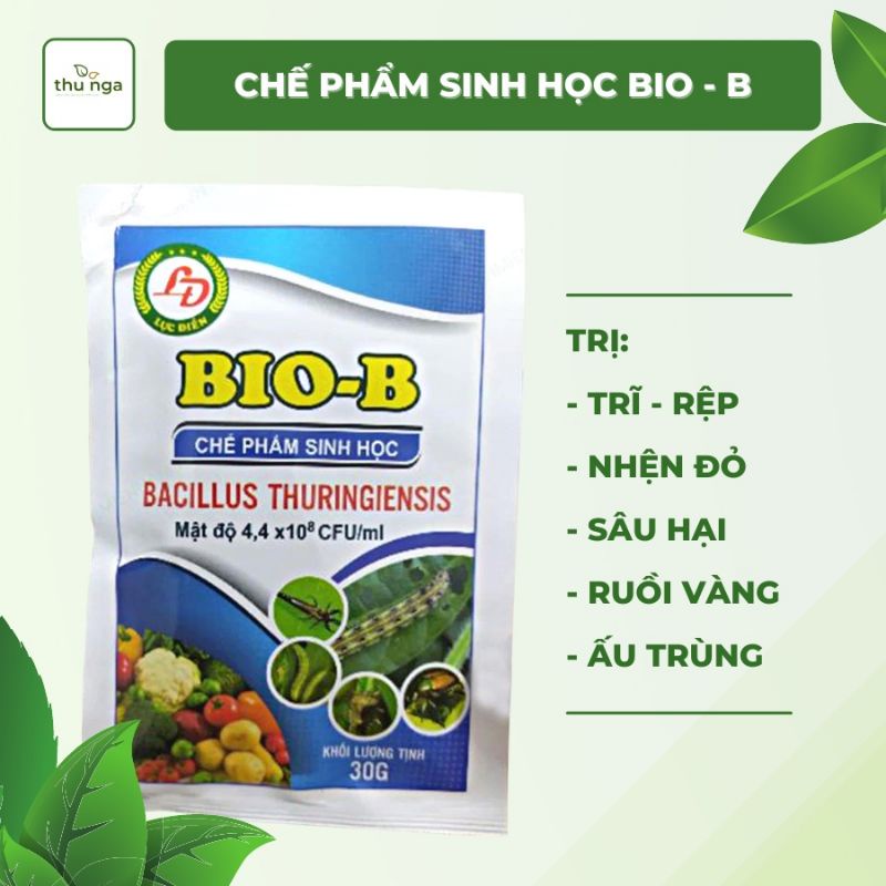 CHẾ PHẨM TRỪ SÂU SINH HỌC BIO B TRỪ RỆP SÁP, RẦY NÂU, BỌ TRĨ... GÓI 30GR