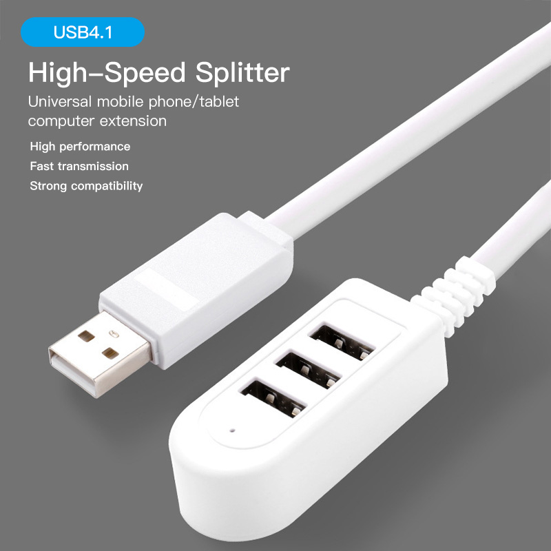 Cáp HUB USB Ankndo chia 3 trong 1 mini truyền dữ liệu sạc pin tốc độ cao dành cho máy tính bàn/máy tính xách tay