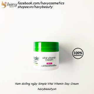 [Bill Anh] Kem dưỡng ngày Simple Kind To Skin Vital Vitamin Day Cream SPF 15 50ml