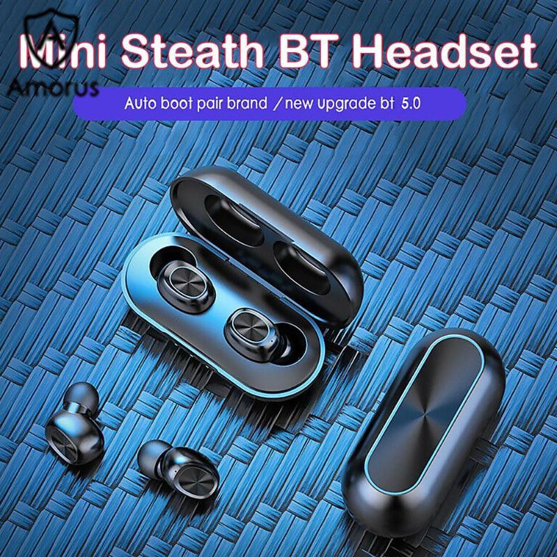 Tai Nghe Đôi Nhét Tai Không Dây Bluetooth 5.0 TWS Mini Amorus Thiết Kế Cảm Ứng Chất Lượng Cao