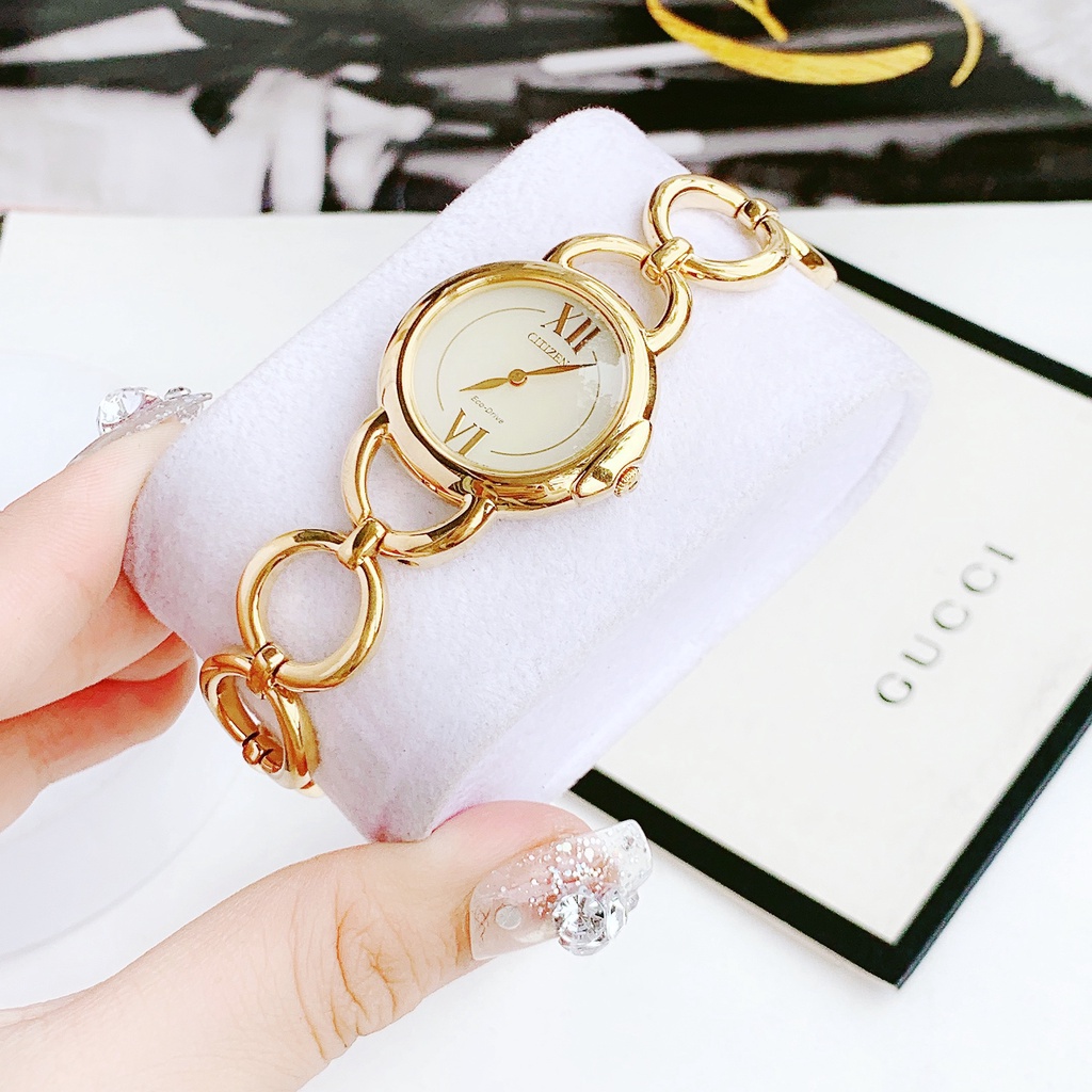 Đồng hồ nữ dây thép Citizen Eco Drive EX1452 53P