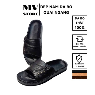 Dép quai ngang da bò, dép namda bò cao cấp DT15
