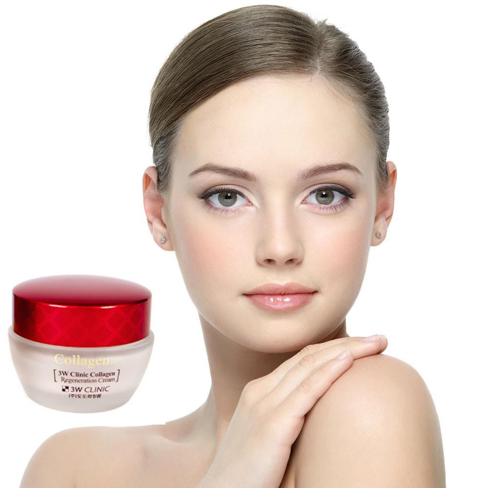 Kem dưỡng trắng da chống lão hóa 3W Clinic Collagen Regeneration Cream 60ml