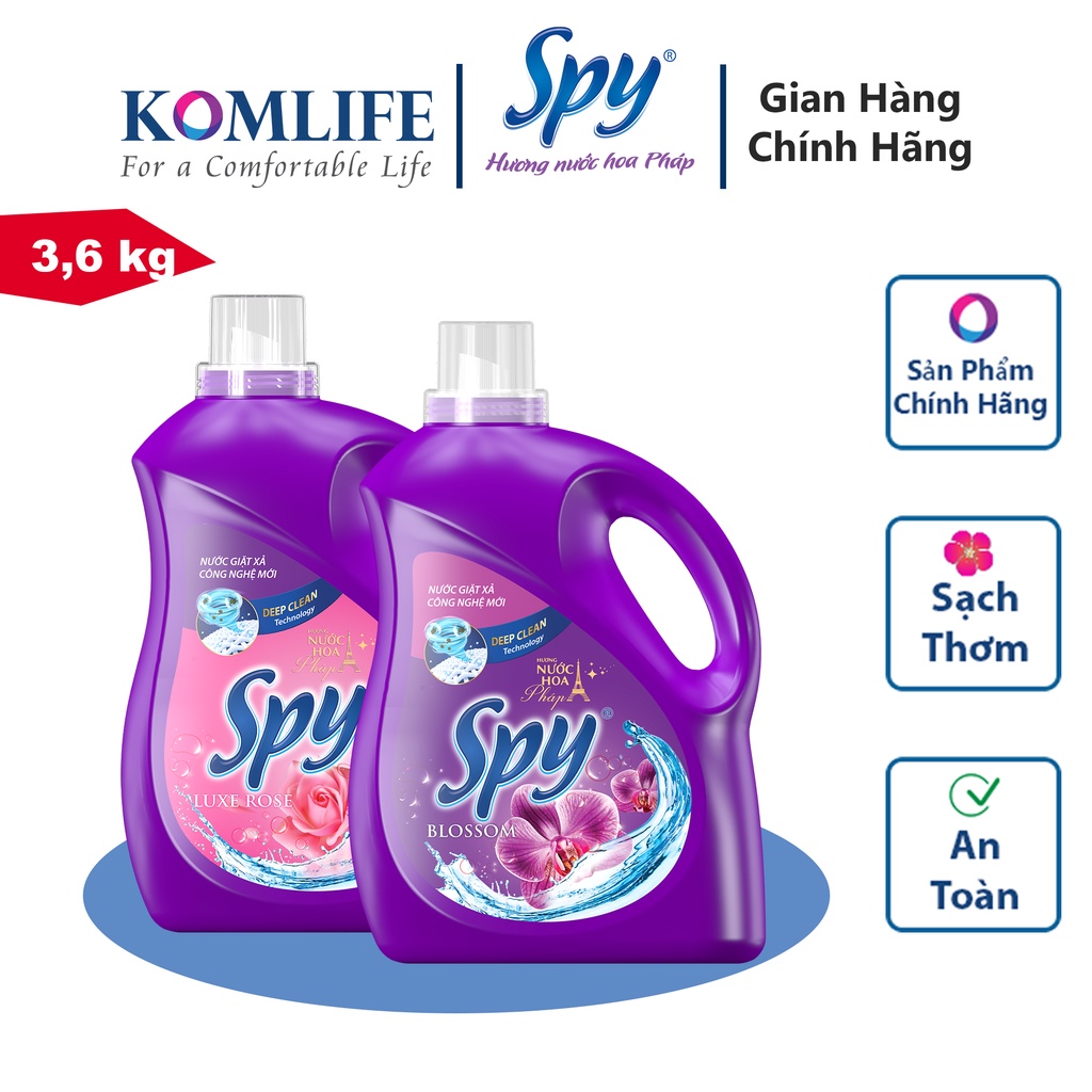 Nước giặt xả SPY Deep Clean 3,6 kg sạch sâu thơm lâu