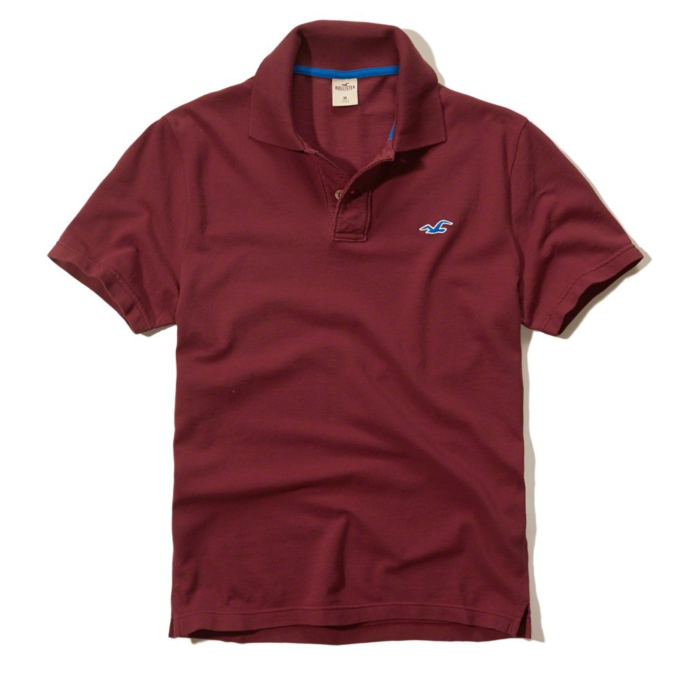 Áo thun nam cổ bẻ Hollister Contrast Icon Polo HOL-PO62 Burgundy