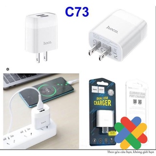 Cóc sạc nhanh 2 cổng Hoco C73 - gọn nhẹ tiện ích