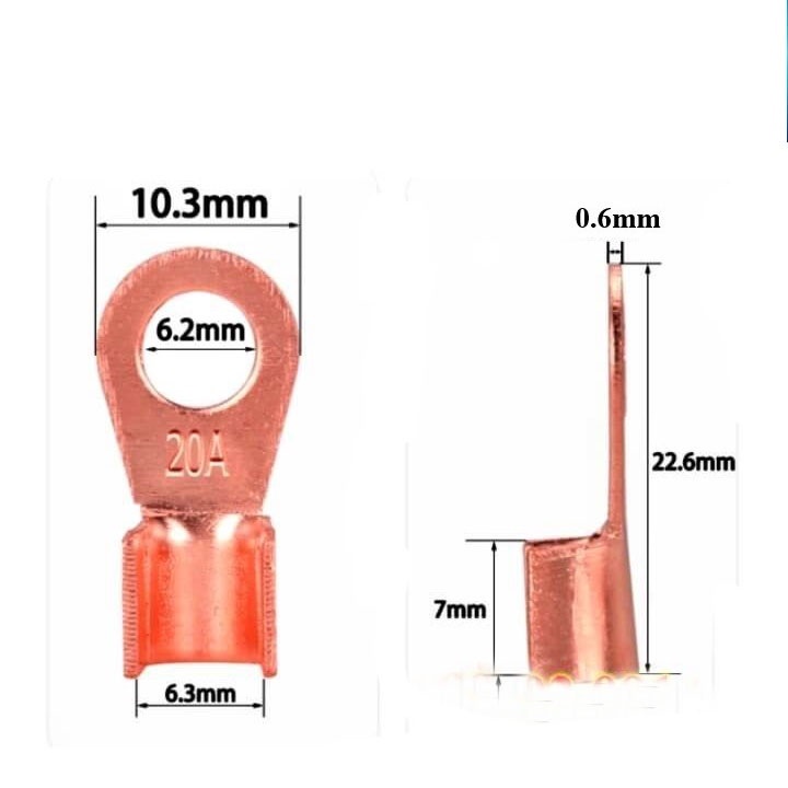 Đầu Cos Đồng Bấm Dây Điện Nối Bình Ắc Quy