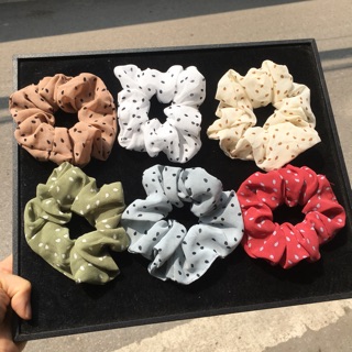 Dây buộc tóc vải Scrunchies (ảnh thật) dễ thương cute đáng yêu