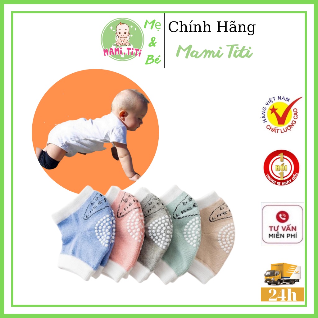 Tất đầu gối bảo vệ cho bé tập bò tránh gây xây xát da bé 100% cotton có miếng lót êm ái, nâng niu đầu gối bé