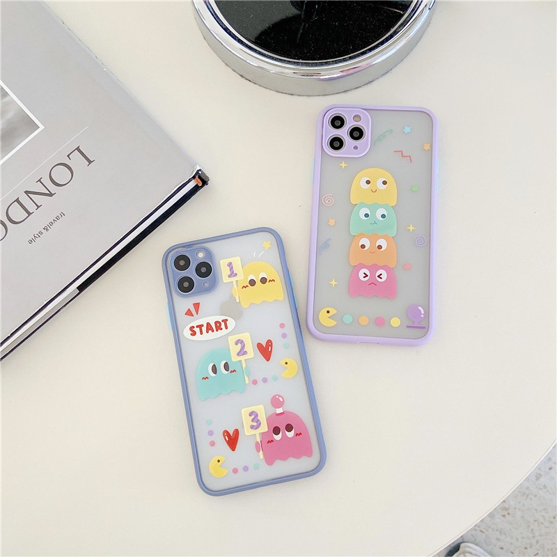 Ốp lưng iphone Street Pacman nhám viền nổi cong 5/5s/6/6plus/6s/6splus/7/7plus/8/8plus/x/xr/xs/11/12/pro/max/plus/promax