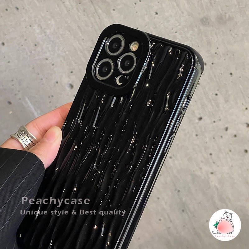 Ốp Điện Thoại TPU Mềm Bảo Vệ Camera Màu Đen Bóng Cho iPhone 14 13 Mini 12 Pro Max 11 Xr Xs Max X 12Mini