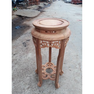 Đôn tròn gỗ hương cao 70cm