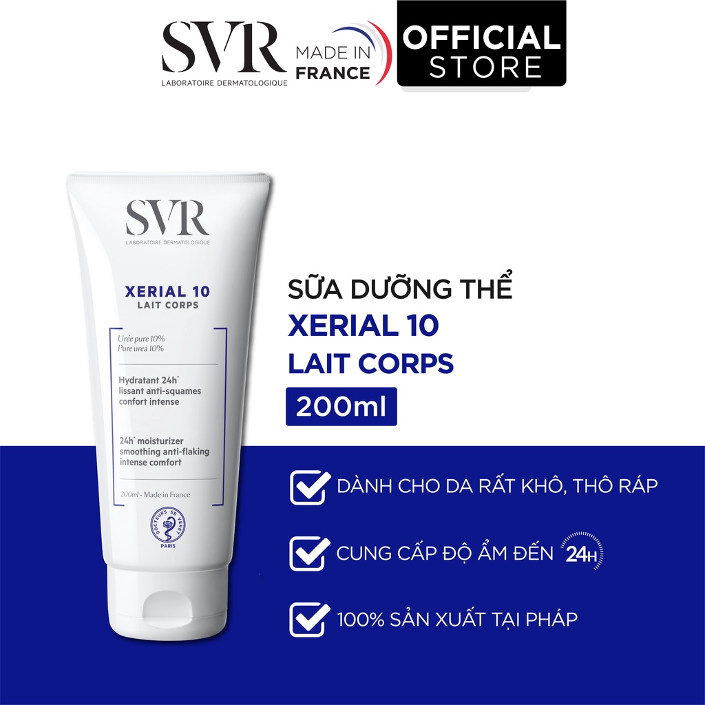 Sữa dưỡng thể SVR XERIAL 10 Lait Corps 200ml