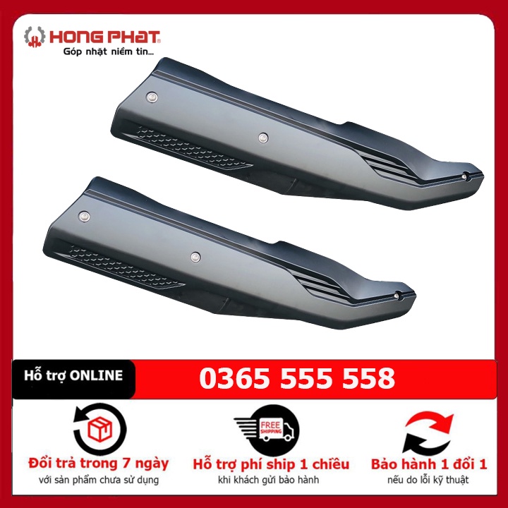 Chính hãng - Ốp pô Exciter 155cc - đen nhám - phụ kiện chính hãng Yamaha