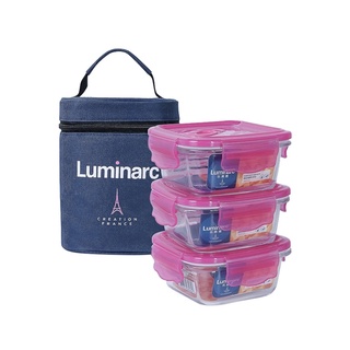 Bộ 3 hộp đựng thuỷ tinh Luminarc 380mlx3