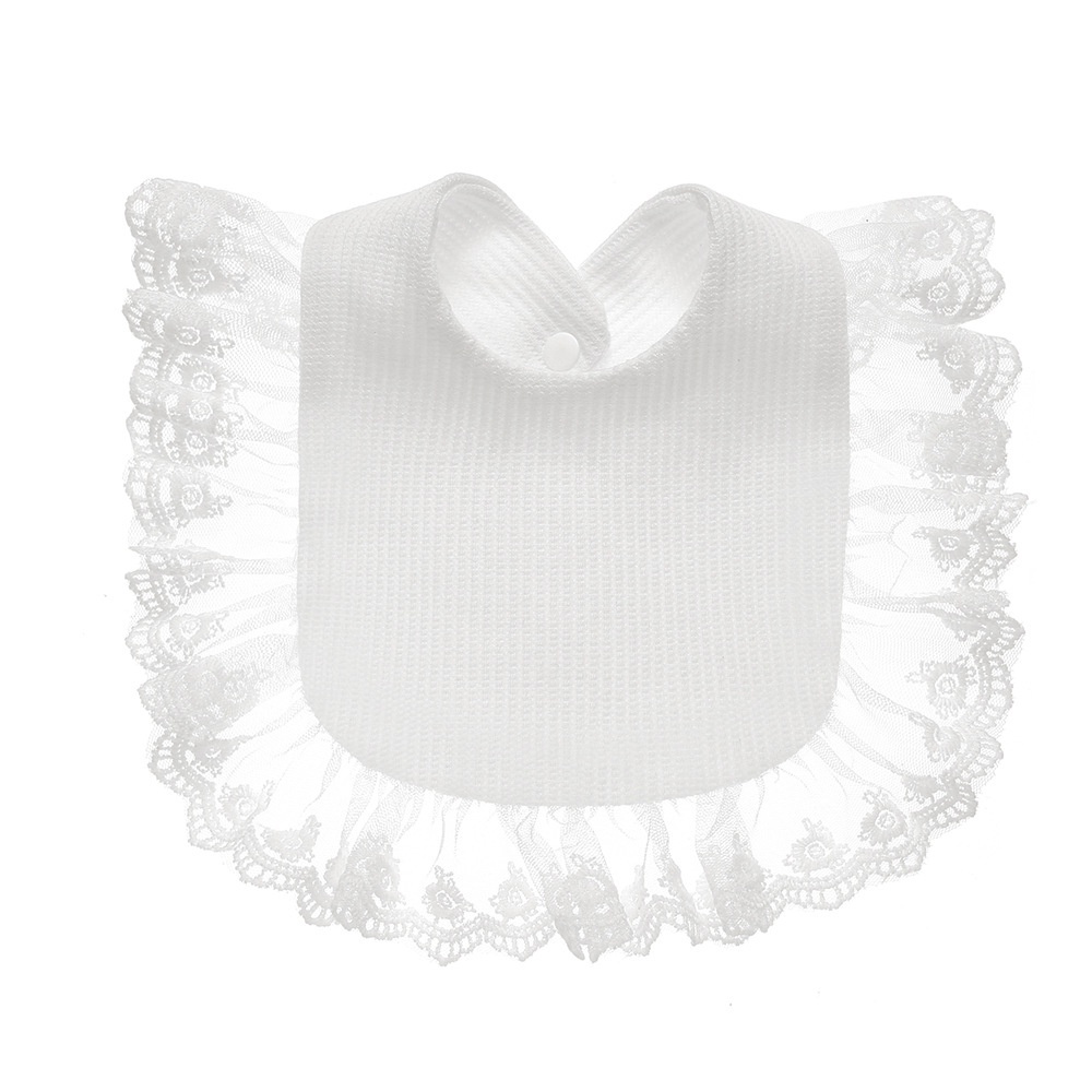 Yếm Ăn Bằng Cotton Nguyên Chất Dày Dặn Phong Cách Công Chúa Mới Cho Bé Sơ Sinh