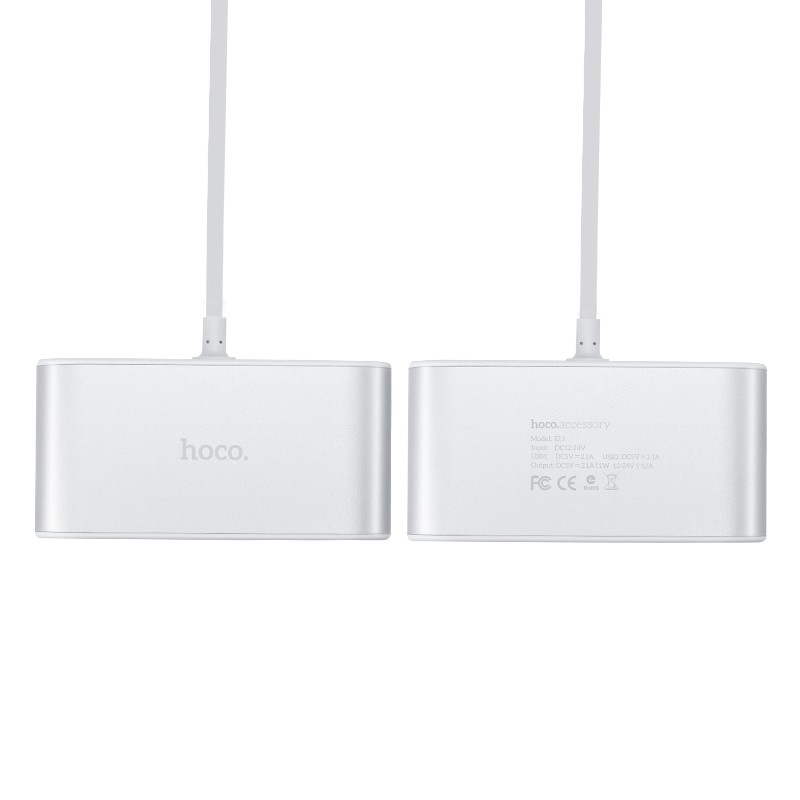 Bộ chia tẩu sạc trên xe hơi ô tô HOCO Z13 ( 3 tẩu sạc+ 2 cổng usb ) Dành cho điện thoại iPhone iP Xiaomi Huawei Samsung