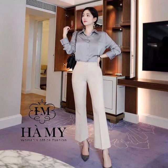 QUẦN ỐNG LOE THỜI THƯỢNG CHẤT TUYẾT MƯA L1