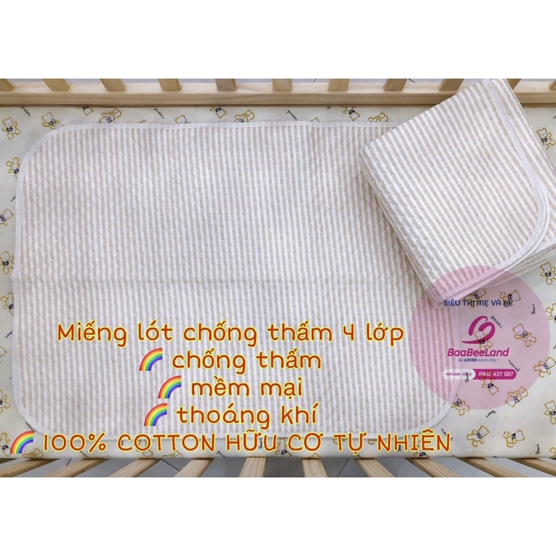 Lót chống thấm Organic cho bé 50x70cm - Baabeeland