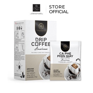 Cà phê rang xay phin giấy americano - hộp 10 gói - trung nguyên legend