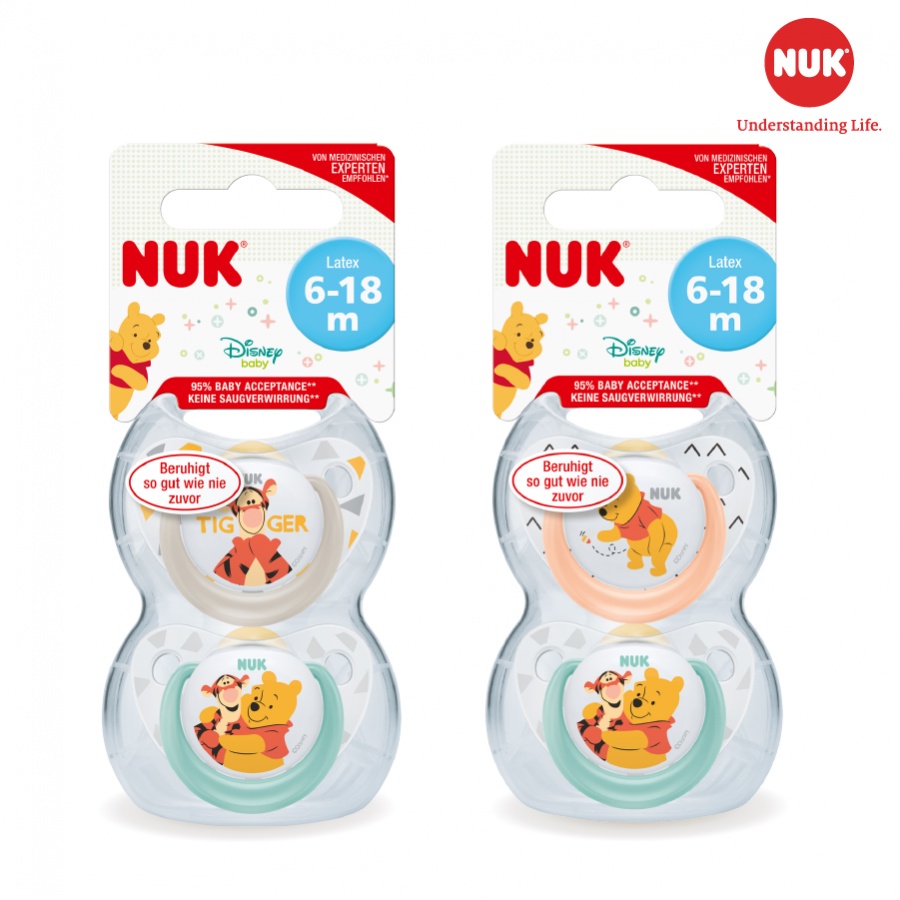 Bộ 2 Ti Giả NUK SLEEPTIME Plus Disney Cao Su Siêu Mềm ( Có Bán Lẻ )