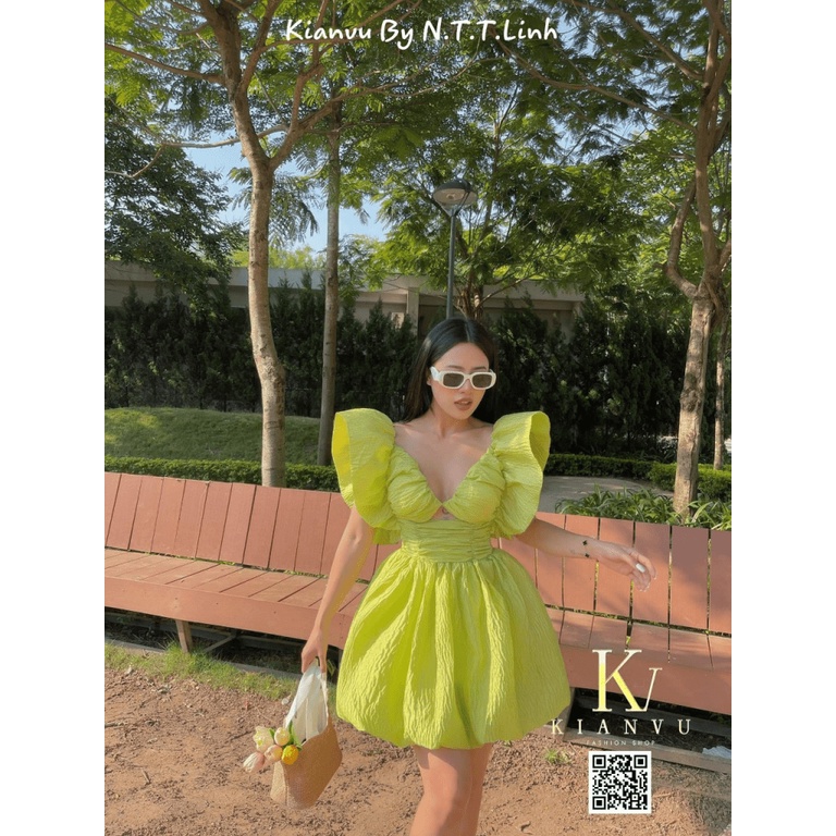 (MẪU MỚI) ĐẦM XỐP NHÚN TAY XÒE SIÊU HOT XINH NHƯ CÔNG CHÚA PU HHP