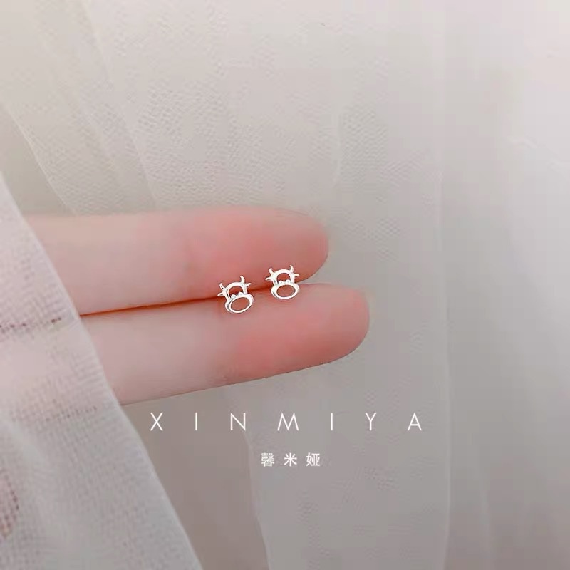 Bông Tai Mạ Bạc 925 Kiểu Dáng Đơn Giản Thời Trang Mùa Hè Phong Cách Mới 2021