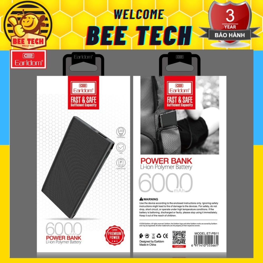 Sạc dự phòng Earldom PB11 6000mAh