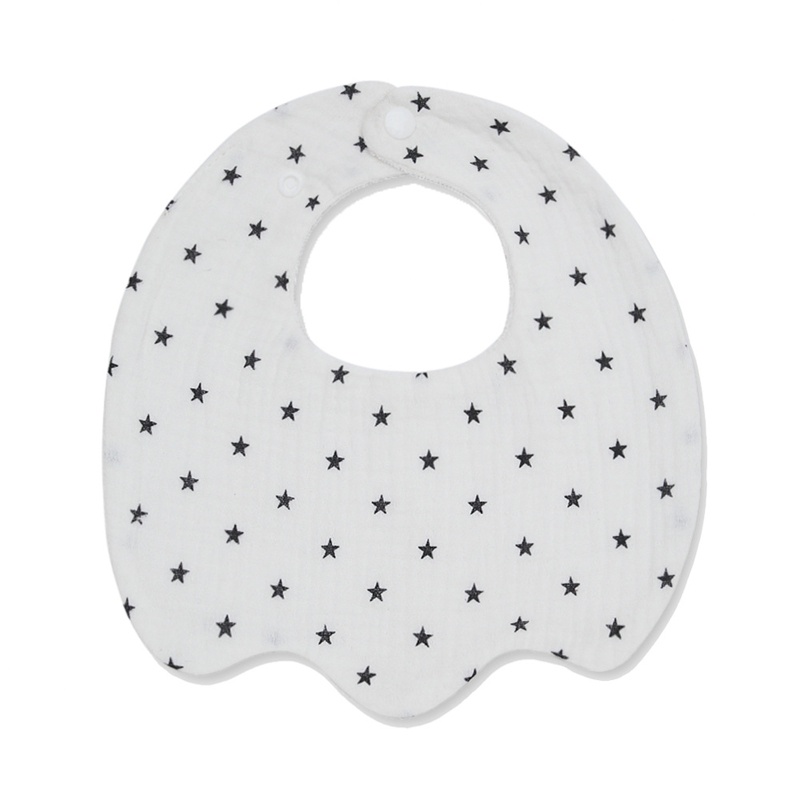Yếm Ăn Cotton Hai Lớp In Họa Tiết Xinh Xắn Dành Cho Các Bé
