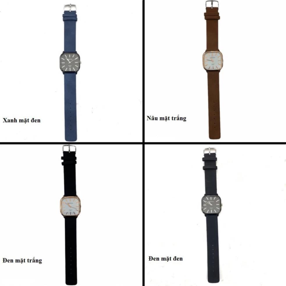 Đồng hồ nam dây da Dyanwatch đồng hồ đeo tay nam thời trang mặt vuông