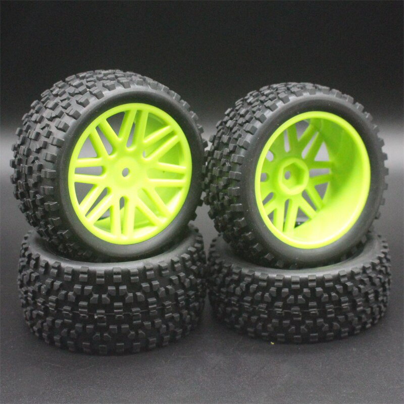 4 cái / lốc Cao su RC 1/10 Bánh xe Buggy & Lốp 12mm Hex Hub Mount cho RC Off Road Car HSP HP