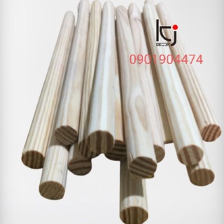 [KID127] - THANH GỖ THÔNG TRÒN ĐƯỜNG KÍNH (PHI) 2CM, DÀI 1M DÙNG TREO RÈM, PHỤ KIỆN MACRAME