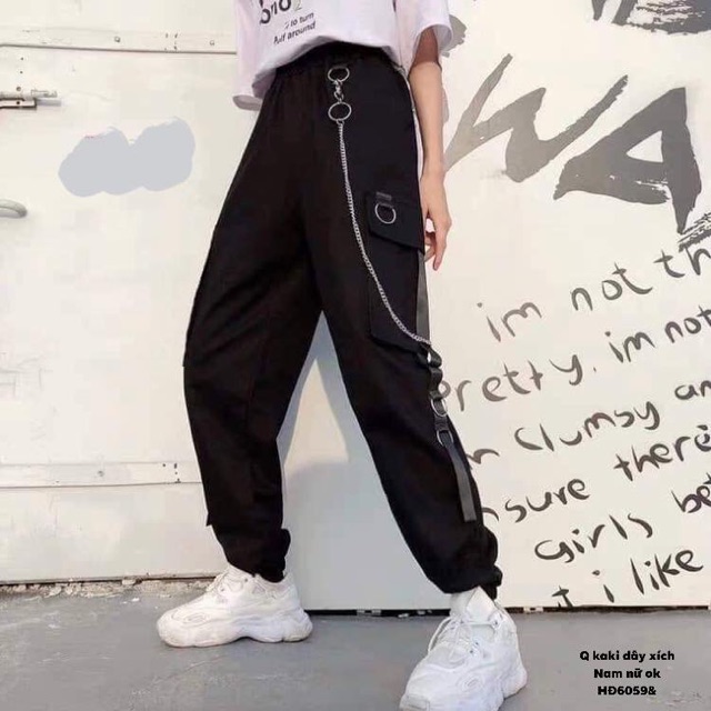 Quần kaki dây xích -HĐ