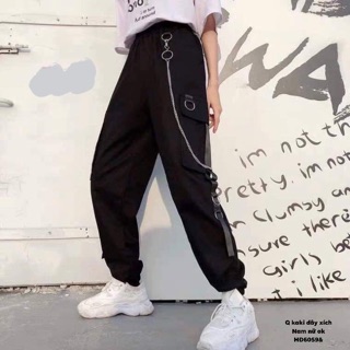 Quần kaki dây xích -HĐ