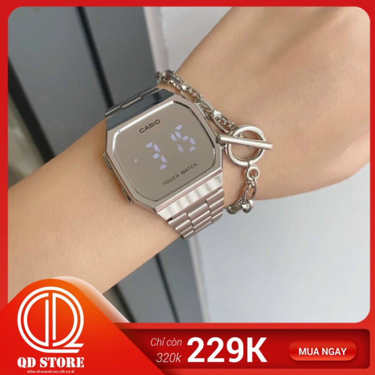 Đồng Hồ Điện Tử Nam, Nữ Uniex 💖𝑭𝑹𝑬𝑬𝑺𝑯𝑰𝑷💖 Đồng Hồ Đeo Tay Casio Mặt Cảm Ứng Tráng Gương, Đèn Led, Dây Thép Khôn