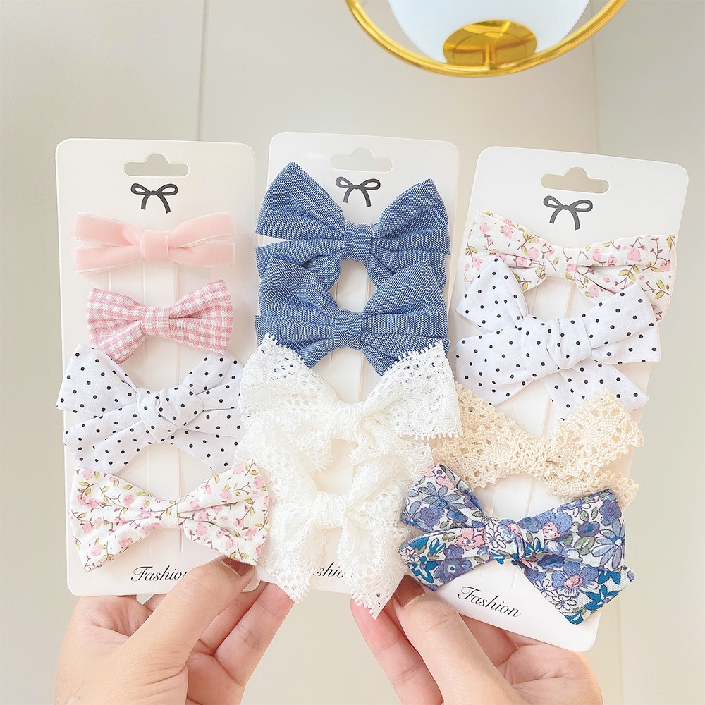 Set 4 kẹp tóc nơ KIDSBOWS dễ thương cho bé gái