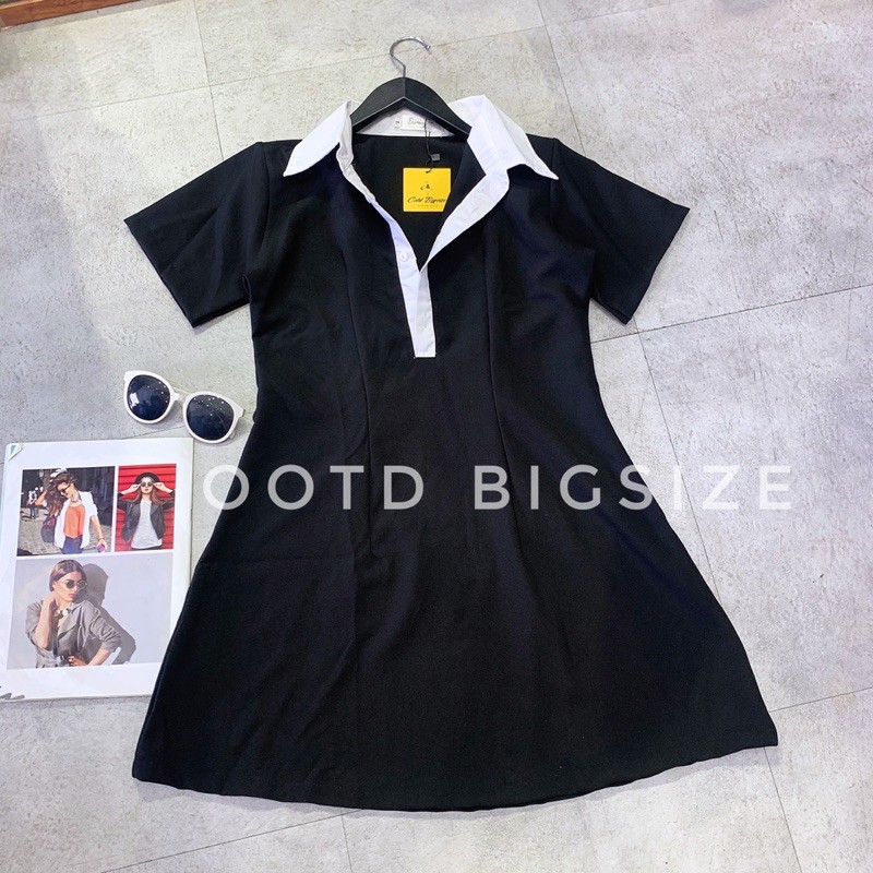 Đầm bigsize basic cổ polo | BigBuy360 - bigbuy360.vn